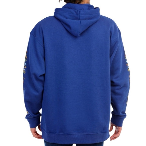 SCOTCH & SODA Men’s Embroidered Relaxed Fit Fleece Hoodie Evening Skies NEW - Picture 9 of 9